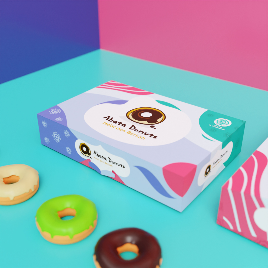 Desain Kemasan Donat - Packaging Design - Abata Donuts - PIXIASTUDIO